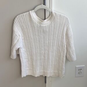 Banana Republic Cream Ribbed Sweater 100% Cotton